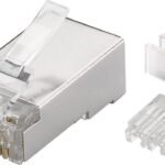 Modular Plug CAT6 Plug 8P8C FTP Shielded 10pcs in one bag with Insertion Aid, For Stranded & Solid cable