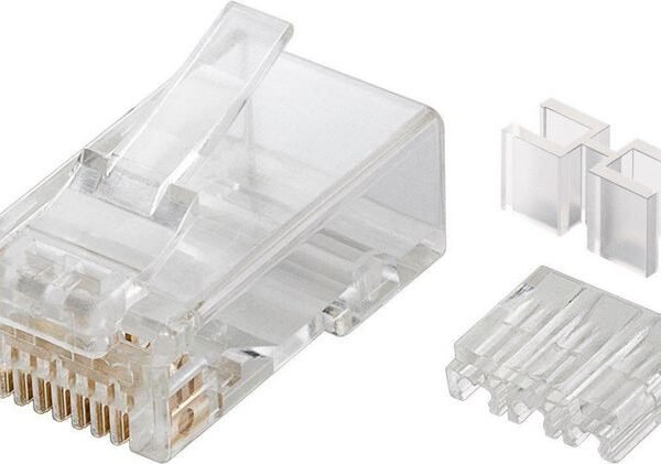 Modular Plug CAT6 Plug 8P8C Unshielded, 10pcs in one bag with Insertion Aid, For Stranded & Solid cable