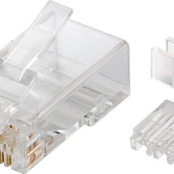 Modular Plug CAT6 Plug 8P8C Unshielded, 10pcs in one bag with Insertion Aid, For Stranded & Solid cable