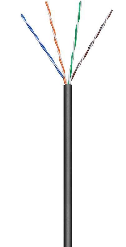 Img_25426004.jpg U/UTP CAT5e Outdoor 100m Black Stranded, AWG26 CCA, Jacket PE UV and water resistent - Image 1