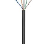 U/UTP CAT6 Outdoor 100m, Black Solid, AWG 23/1 CCA, Jacket PE With LSA connection technology for Home-/outdoor using