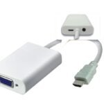 Adapter HDMI - VGA M/F, White Support Audio, 1920*1080p@60Hz with Micro USB for additional power supply