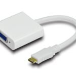 HDMI Mini 19C-VGA adapter M-F HDMI Mini type - VGA, White Supports : 1920 x 1080p@60Hz