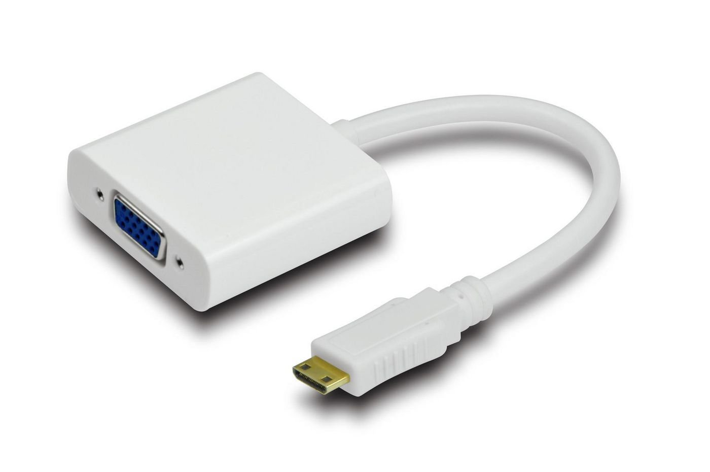 Img_25426053.jpg HDMI Mini 19C-VGA adapter M-F HDMI Mini type - VGA, White Supports : 1920 x 1080p@60Hz - Image 1