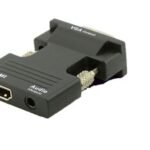 HDMI Female - VGA Male Black Plastic