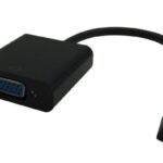 HDMI Micro - VGA adapter M-F HDMI Micro D type - VGA 25cm Black, resolution : 1920 x 1080P@60Hz