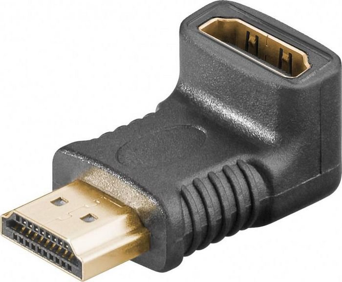 Img_25426081-1 HDMI 19 Angled Adaptor F-M 4K Ultra HD 2160p (60 Hz) HDMI -HDMI Angled adaptor 270? Gold plated contacts - Image 1
