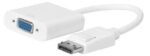 Displayport-VGA M-F, 15cm White, V1.2, Active Resolution : 1920 x 1080P