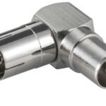 Coxial Angled Adapter F/M 9,5MM Metal