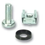 Set of Cage Nuts 20 x M6 20 x cage nuts M6 20 x washer  M6 plastic, 20 x screw M6 x 20 mm