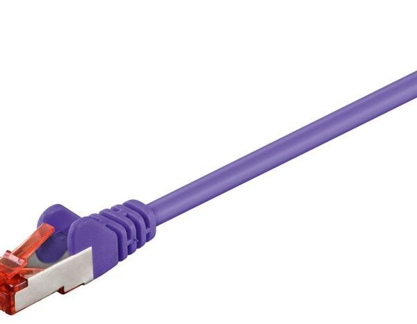 F/UTP CAT6 0.25m Purple PVC Outer Shield : Foil screening 4x2xAWG 27 CCA