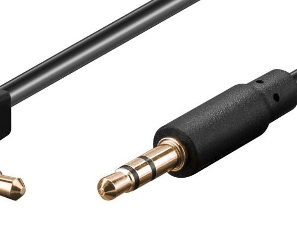 3.5mm Minijack Cable 0,5m 90? 3.5mm Minijack Cable Male-Male
