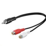 RCA - 2xRCA 0,20m M-F RCA - 2xRCA, M-F, RCA, 2 x  RCA, 0.2 m, Black,Red,White