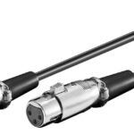 XLR connection cable 0.5 meter XLR 3-pin -  XLR 3-pin M-F Outer Dimension : 6.0mm, PVC