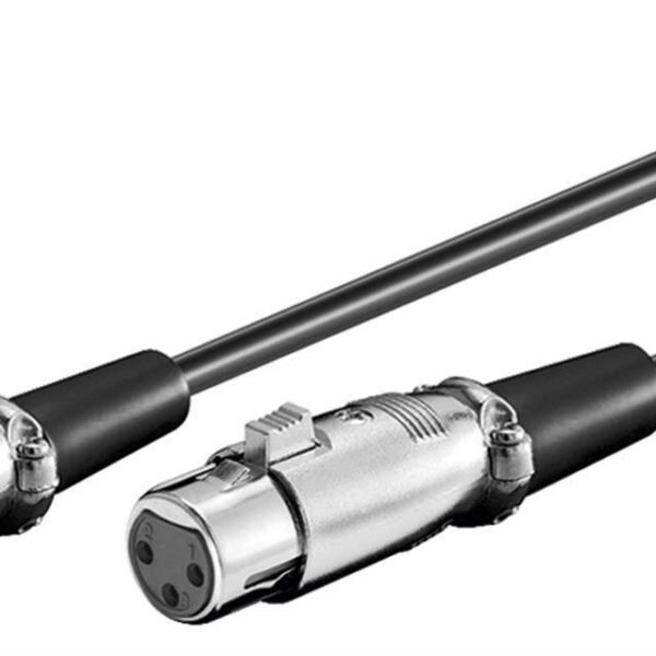 XLR connection cable 0.5 meter XLR 3-pin -  XLR 3-pin M-F Outer Dimension : 6.0mm, PVC