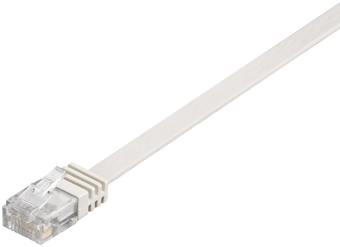 Img_25426741.jpg U/UTP CAT6 0.25M White Flat Unshielded Network Cable, PVC, 4x2xAWG 32/7 CU - Image 1