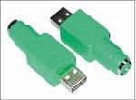 Adapter USB A - PS/2 M-F USB A/PS/2 M-F, USB, PS/2,  Male/Female, Green