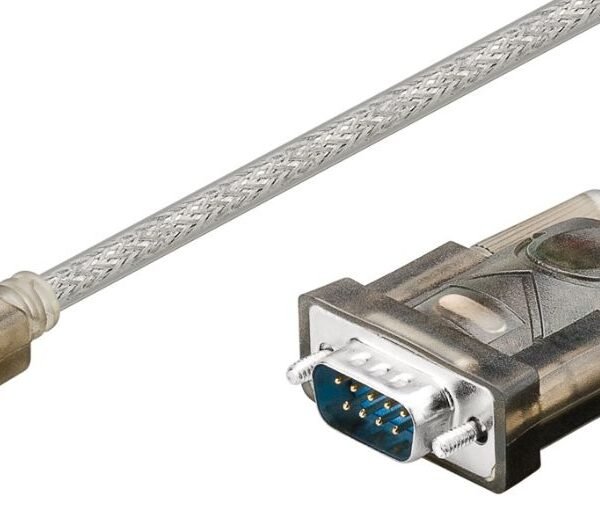 USB2.0 - Serial DB9 M-M, 1,5m with Prolific chipset Latest software driver updates can be found on www.prolific.com.tw