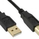 USB2.0 A-B 3m M-M Goldplated Black