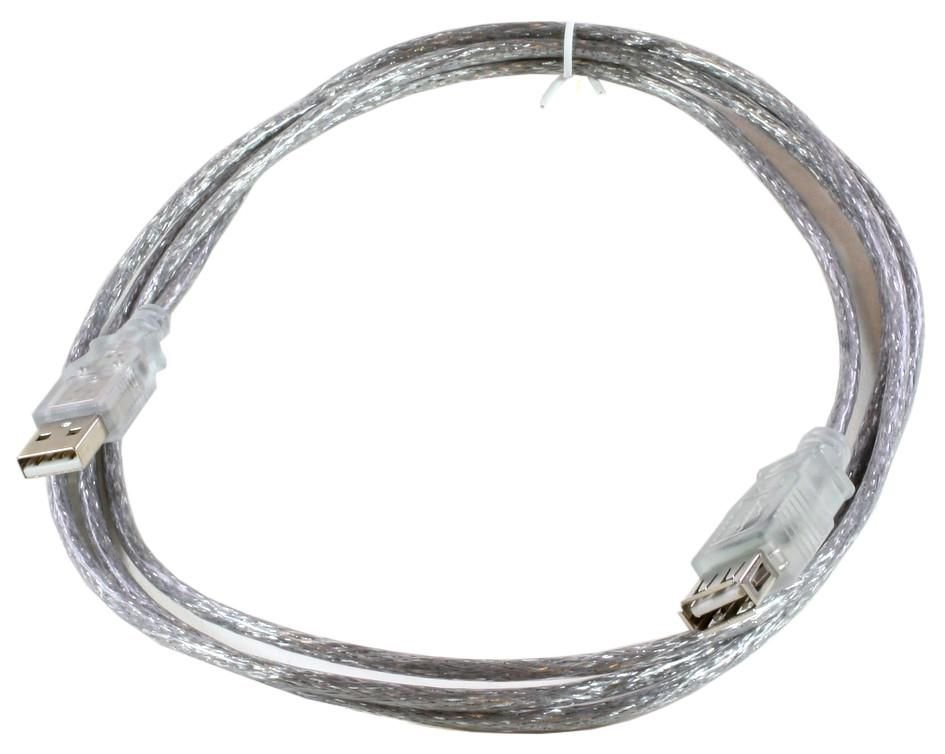 Img_25426910.jpg USB2.0 Extension A-A 1.8m M-F Transparent 200pcs/box - Image 1