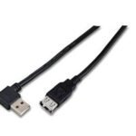 USB2.0  Extension A-A 1.5m M-F With angled A plug. Black