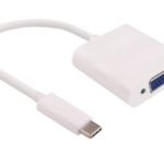 USB-C to VGA Adapter 0.2m Max. 1920x1080p@60Hz White, supports windows 10