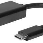 USB-C to Mini DP M-F, 0.2M Resolution : 4K*2K@30Hz Black, Support Audio and Video