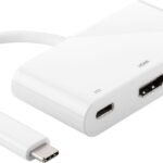 USB-C to USB 3.2 Gen 1  /HDMI/USB-C HDMI1.4  Female/USB3.0A Female/ USB-C Female, 0,2m, white