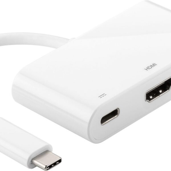 USB-C to USB 3.2 Gen 1  /HDMI/USB-C HDMI1.4  Female/USB3.0A Female/ USB-C Female, 0,2m, white