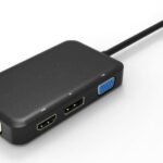 USB-C to DP / HDMI v1.4 / DVI-D 24+1 / VGA, Black  Supports 3840x2160P/ 60HZ