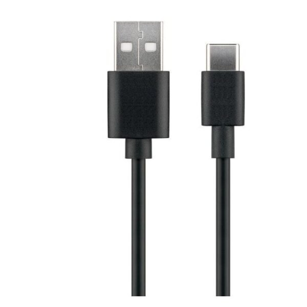 USB-C to USB2.0 A Cable, 0.5m Black, for synching and  charging, Speed Rate at 5 Gbs. 3A