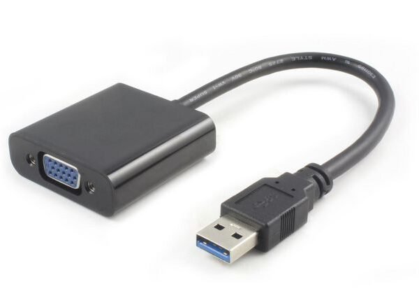 USB 3.0-VGA M/F Black Black  Max. 1920x1080p support Win 7/8/8.1/10