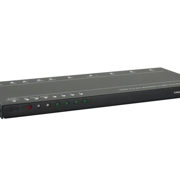 HDMI switcher 4x1 4K@60Hz  with RS232 control, ARC and  analogue audio de-embedder function .