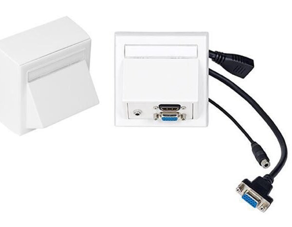 Wall box VGA, HDMI + 3,5mm  aud inc Thorsmann wall box .