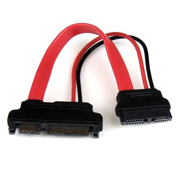 Img_25742846.jpg SLIMLINE SATA TO SATA ADAPTER 6in Slimline SATA to SATA Adapter with Power - F/M, 0.1524 m, SATA III, Slimline SATA 13 pin, SATA 7+15 - Image 1