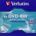 DVD-RW 4x, Data 4.7GB Branded Matt Silver,5 Pack
