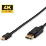4K Mini Displayport to  Displayport Cable 1m 1.2v  Black, Resolution : 4K*2K@60Hz, Gold-plated connectors