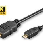 4K HDMI A-D cable, 2m Gold plated connector with  ethernet & double shielding. 4K@60Hz