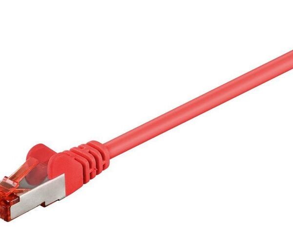 F/UTP CAT6 1m Red PVC Outer Shield : Foil screening 4x2xAWG 27 CCA