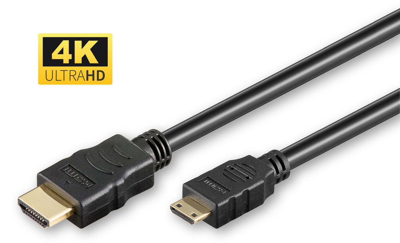 Img_25920653.jpg HDMI High Speed mini cable, 1m High speed with Ethernet Full HD 1080p (24 Hz), Gold-plated connectors - Image 1
