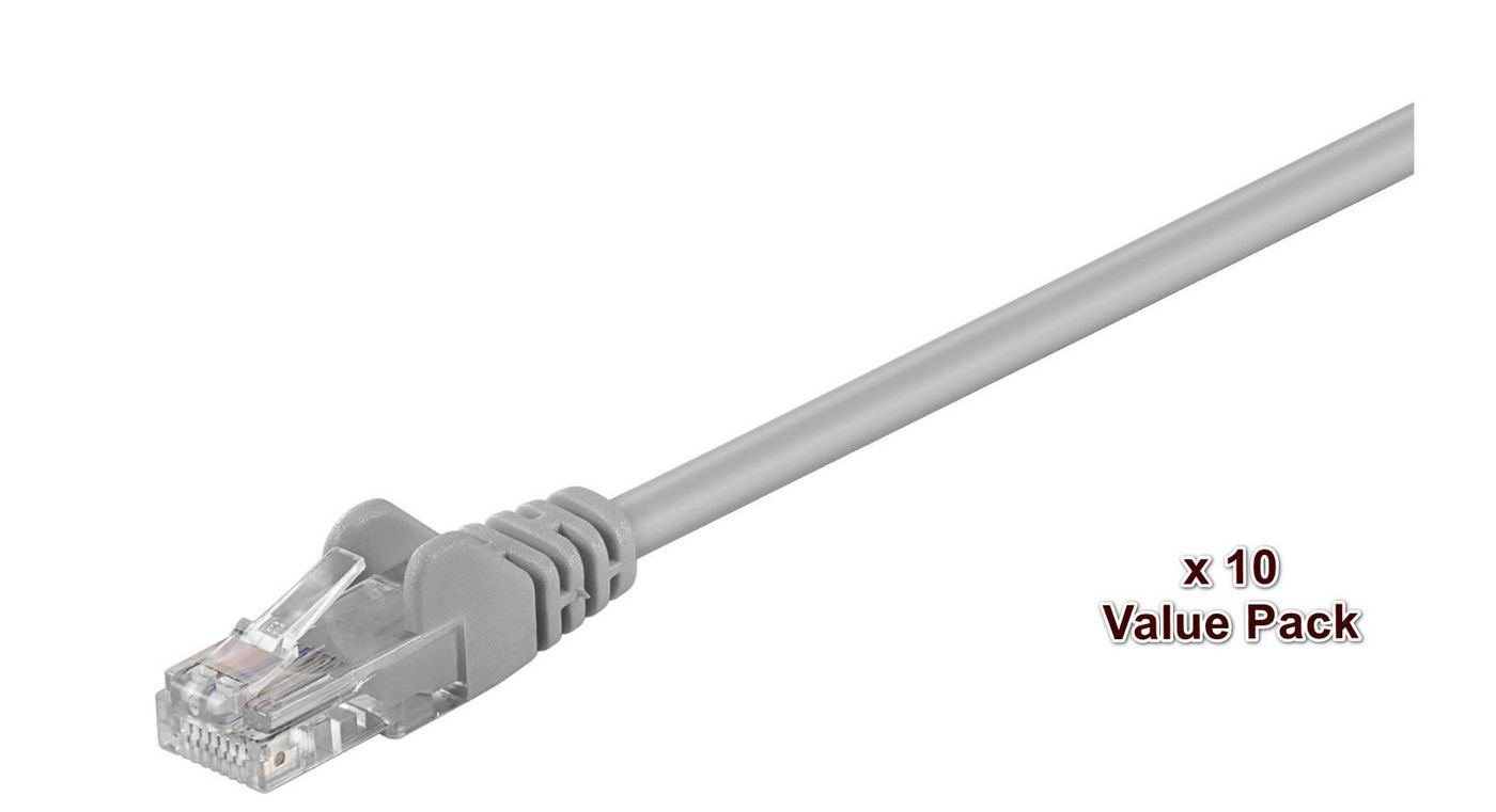 Img_25920816.jpg U/UTP CAT5e 2m Grey 10 Pack 1 pcs. = 10 pcs. in one bag PVC, 4x2xAWG 26 CCA - Image 1