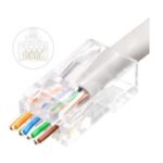 Modular EZ Plug RJ45 8P8C CAT6 Unshielded, 50pcs in one bag Insert wires right through the connector