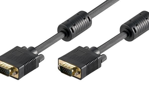 SVGA HD15 5m M-M w.ferrit core DoubleShielded Black Max. resolution Full HD 1920x1080p
