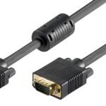 SVGA HD15 5m M-M w.ferrit core DoubleShielded Black Max. resolution Full HD 1920x1080p