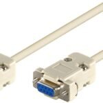 D-SUB/RS232 Female-Female 1,8m DB9 - DB9 , Null modem Pinout:DB9F - DB9F 6+1 - 4 2 - 3 3 - 2 4 - 6+15 - 5 7 - 8 8 - 7