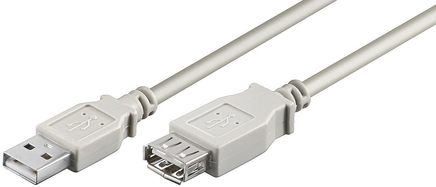 Img_25931185.jpg USB2.0 Extension A-A 1m M-F Grey, Hi-Speed cable Max. Transmission rate : 0.48 Gbit/s - Image 1