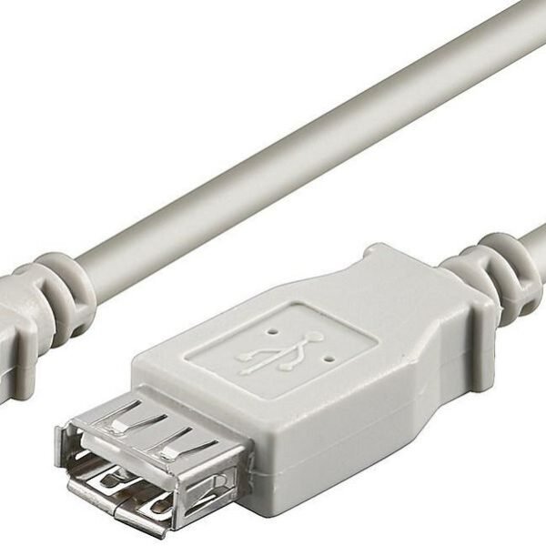 USB2.0 Extension A-A 0,5m M-F Grey, Hi-Speed cable Max. Transmission rate : 0.48 Gbit/s