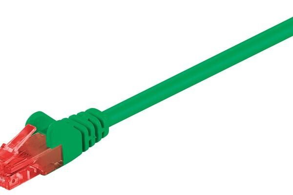 U/UTP CAT6 1M Green PVC Unshielded Network Cable, PVC, 4x2xAWG 26 CCA