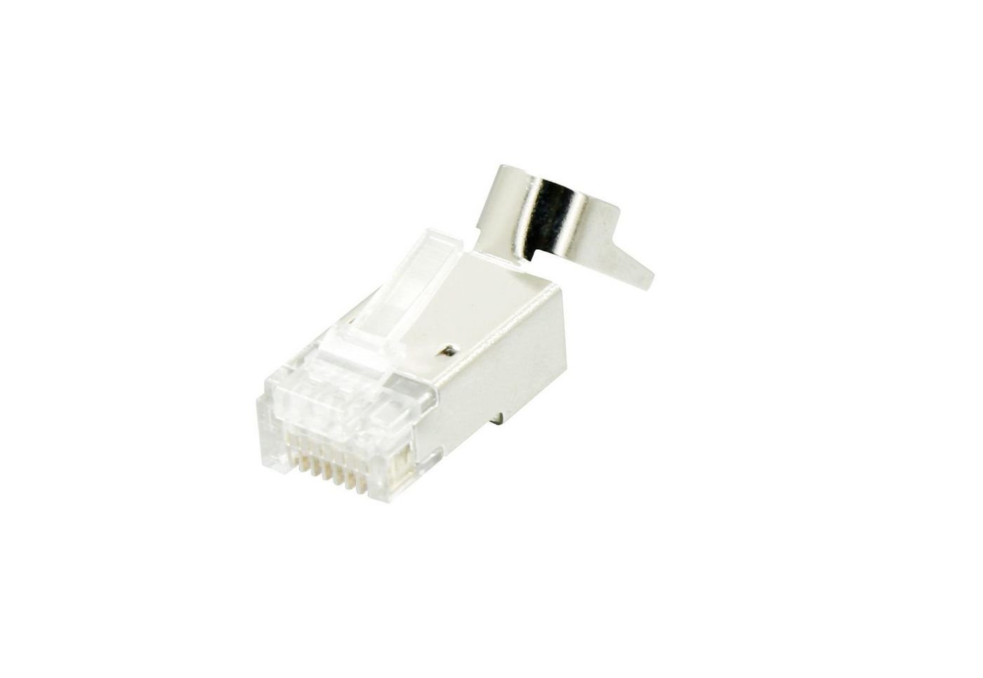 Img_25937234.jpg Modular Plug CAT6A/CAT7 Plug 8P8C FTP Shielded, 10pcs in one bag with Insertion Aid, For Stranded & Solid cable - Image 1