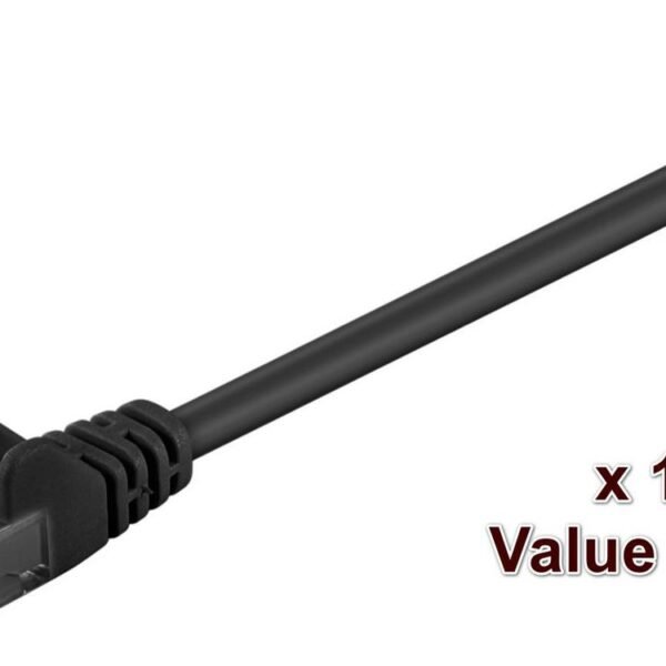 U/UTP CAT5e 0.5m Black 10 Pack 1 pcs. = 10 pcs. in one bag PVC, 4x2xAWG 26 CCA